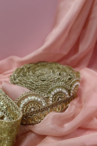 hand beaded scalloped trimming
