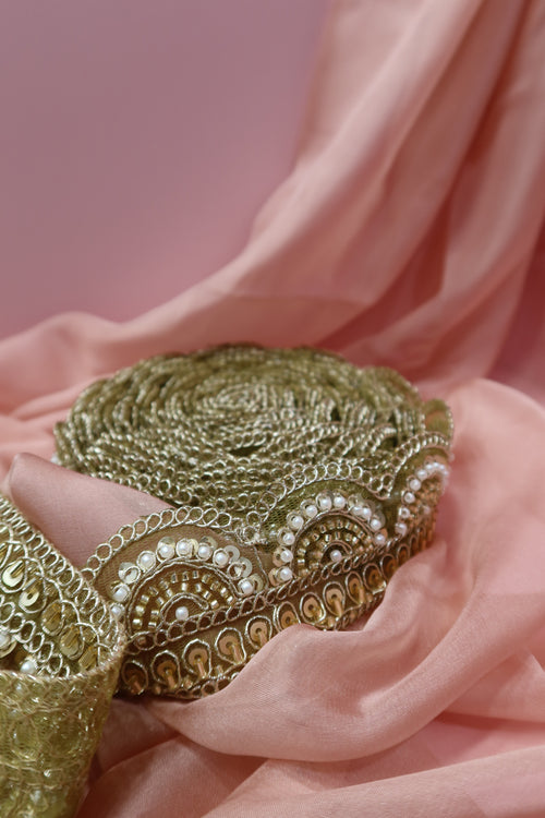 hand beaded scalloped trimming