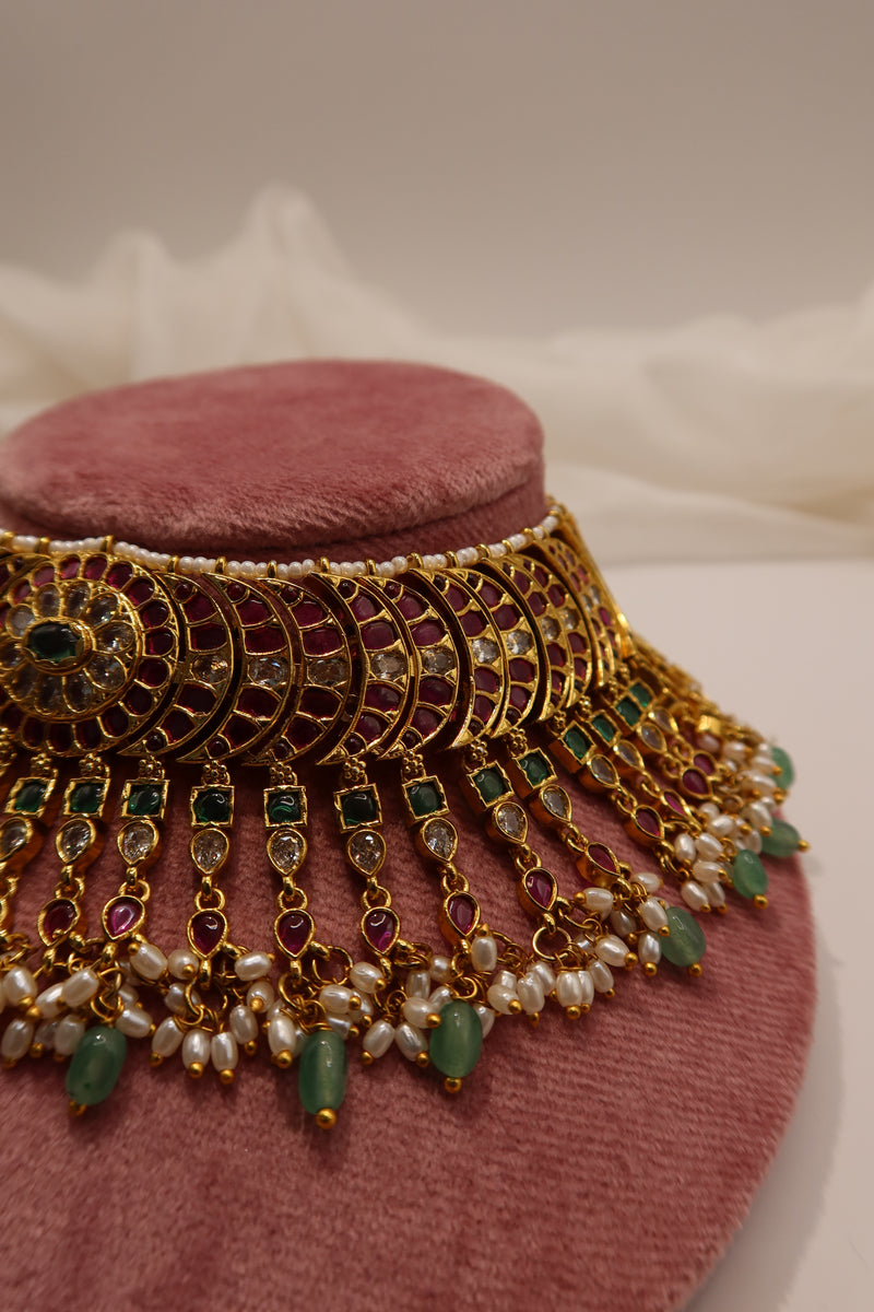 anaar rani traditional choker set