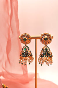 meena jhumka necklace set