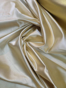 gold metallic satin, 57" wide