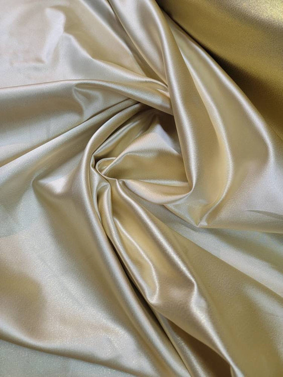 gold metallic satin, 57" wide
