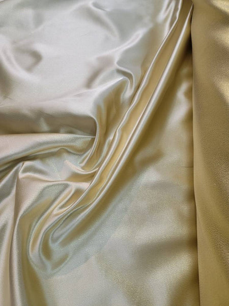 gold metallic satin, 57" wide
