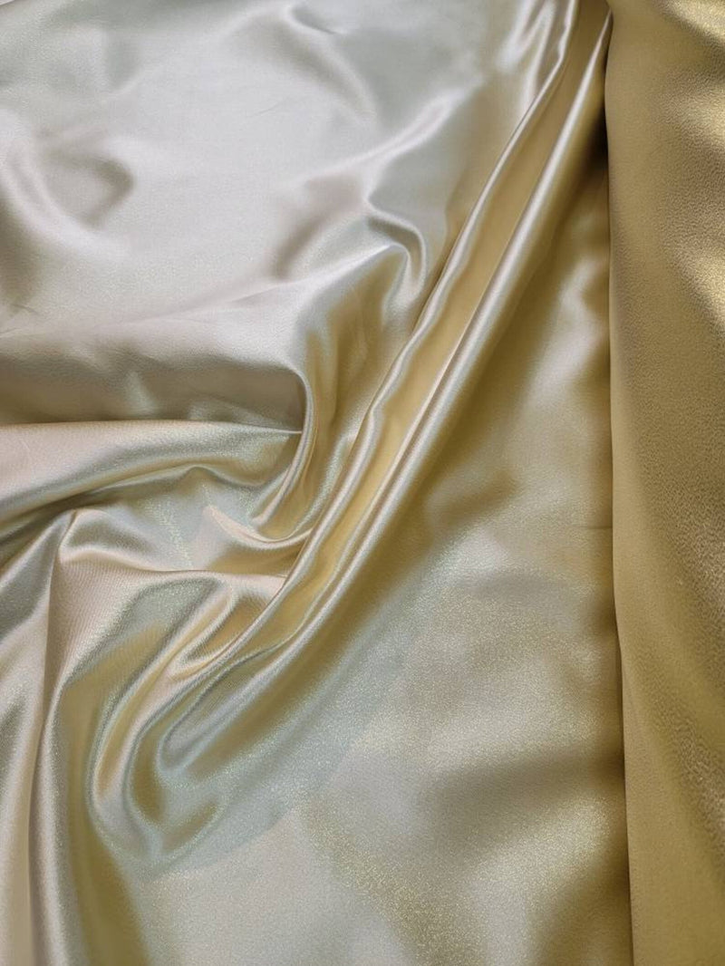 gold metallic satin, 57" wide