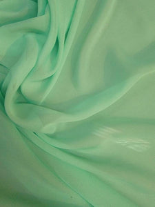 teal green polyester chiffon, 54" wide