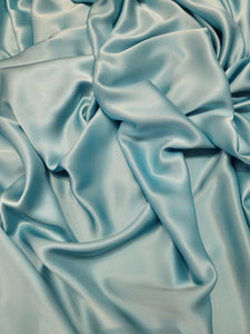 ice blue 100% silk charmeuse fabric, 54" width